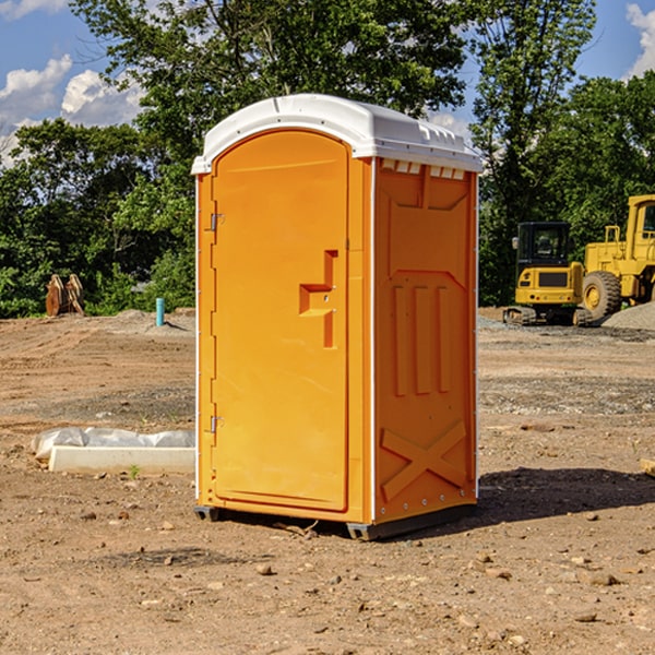 how often are the portable toilets cleaned and serviced during a rental period in Redkey